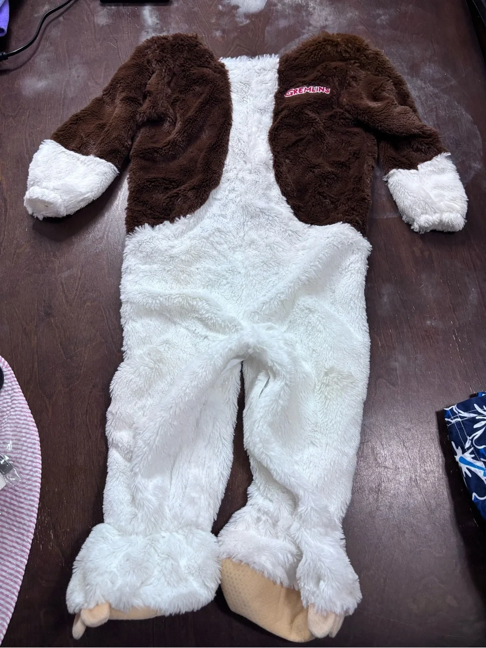 Baby Gizmo 18-24M Brown and White Plush One-Piece with head piece